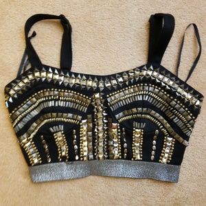 Embellished Crop Top